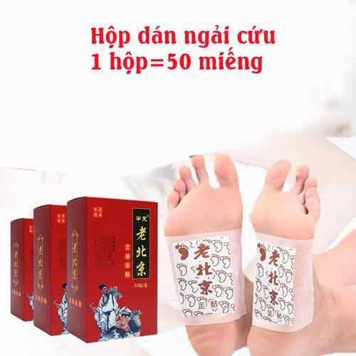 50 Miếng dán chân thải độc - Miếng dán ngải cứu Bắc Kinh