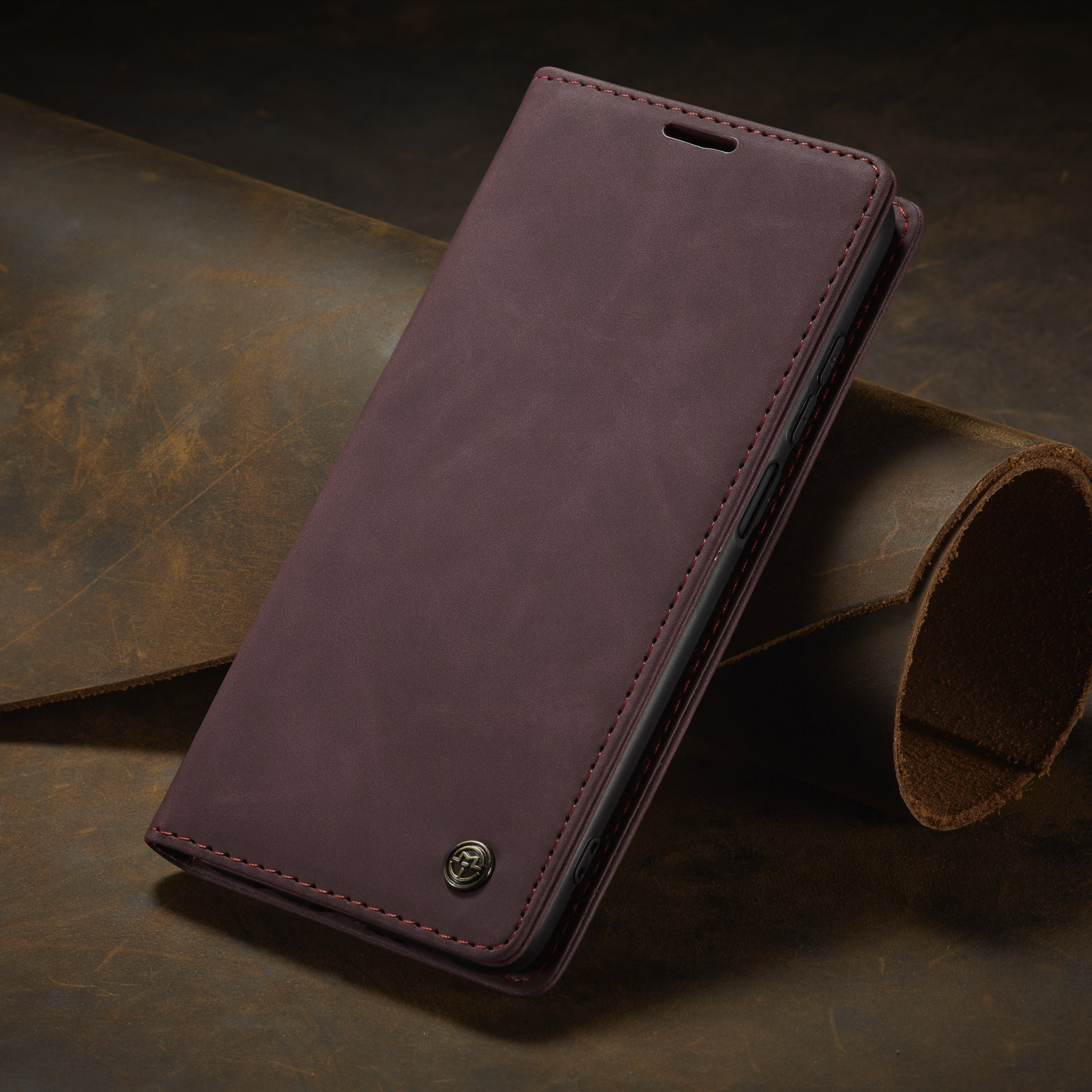 Bao da thật dạng ví cho Xiaomi Redmi Note 9 Pro Max Chính Hãng Caseme có ngăn đựng thẻ - Hàng Nhập Khẩu