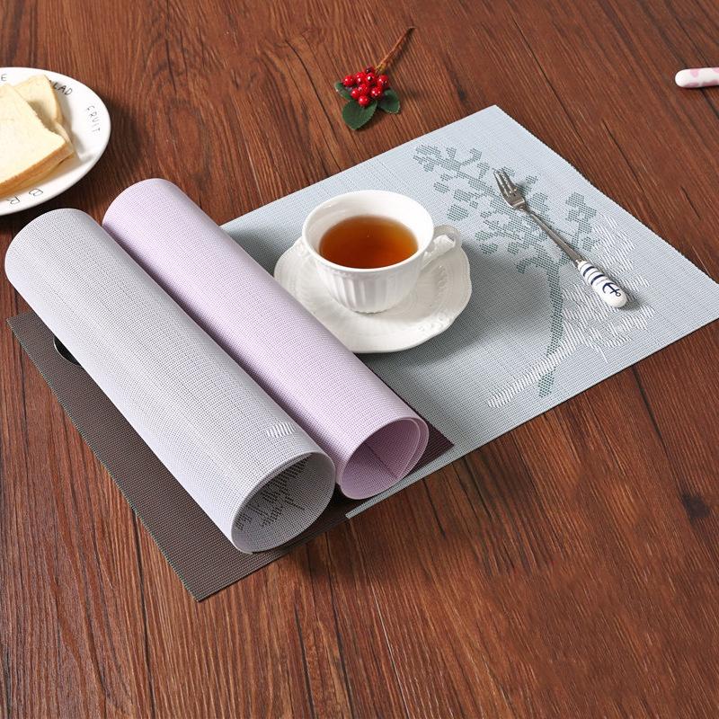 Tấm Lót Bàn Ăn Cách Nhiệt Chữ Nhật size 30x45cm Cao Cấp có sẵn 3 Màu | Nhựa PVC Miếng Trải Bàn Ăn