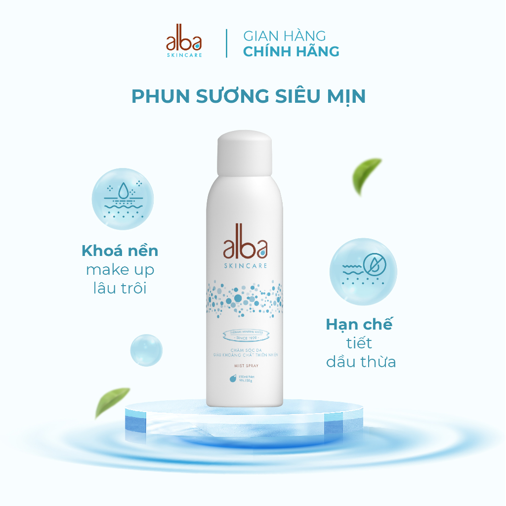 [QUÀ TẶNG KHÔNG BÁN] Xịt khoáng Alba Skin Care chống lão hóa dưỡng ẩm dành cho da khô 50ml