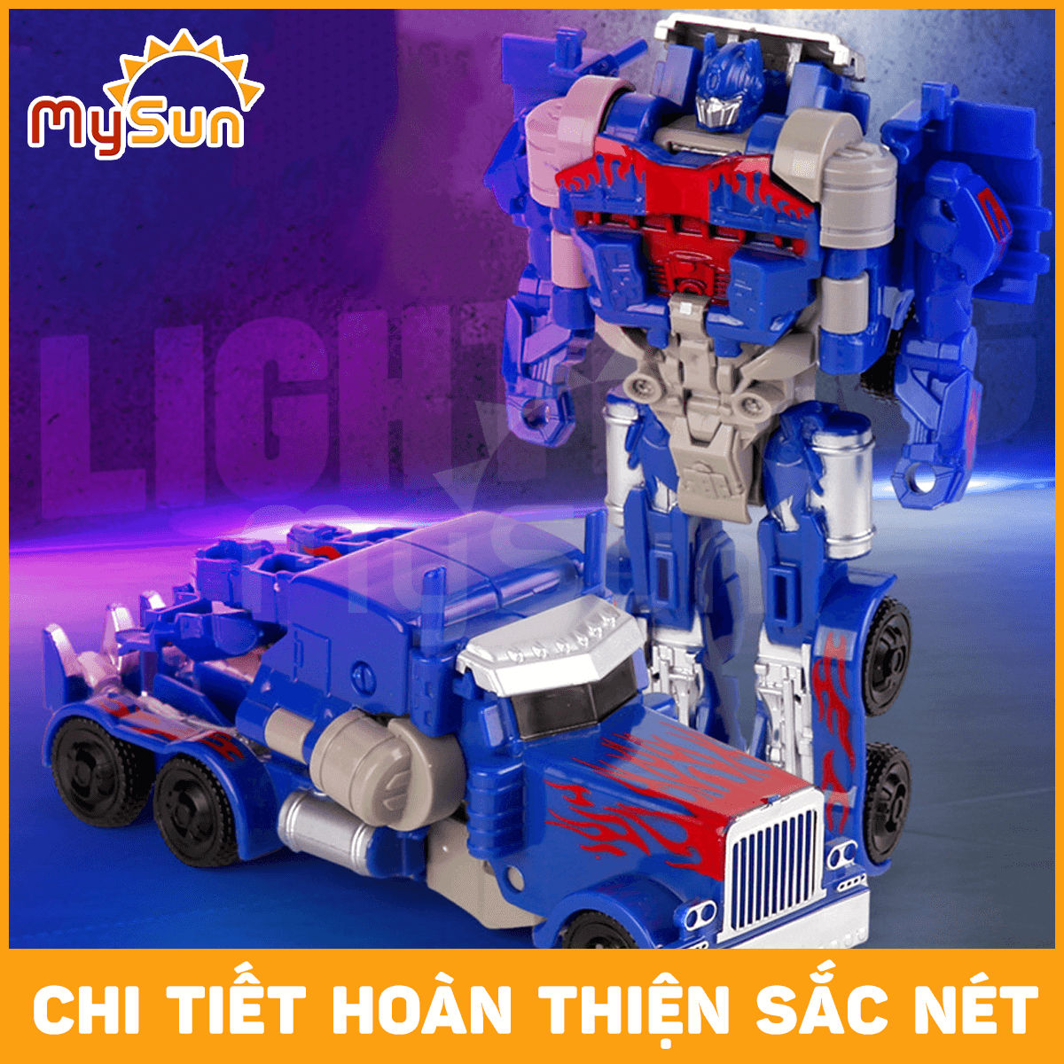 Xe robot biến hình đồ chơi mô hình rô bốt ô tô cho bé trai người máy giá rẻ MySun
