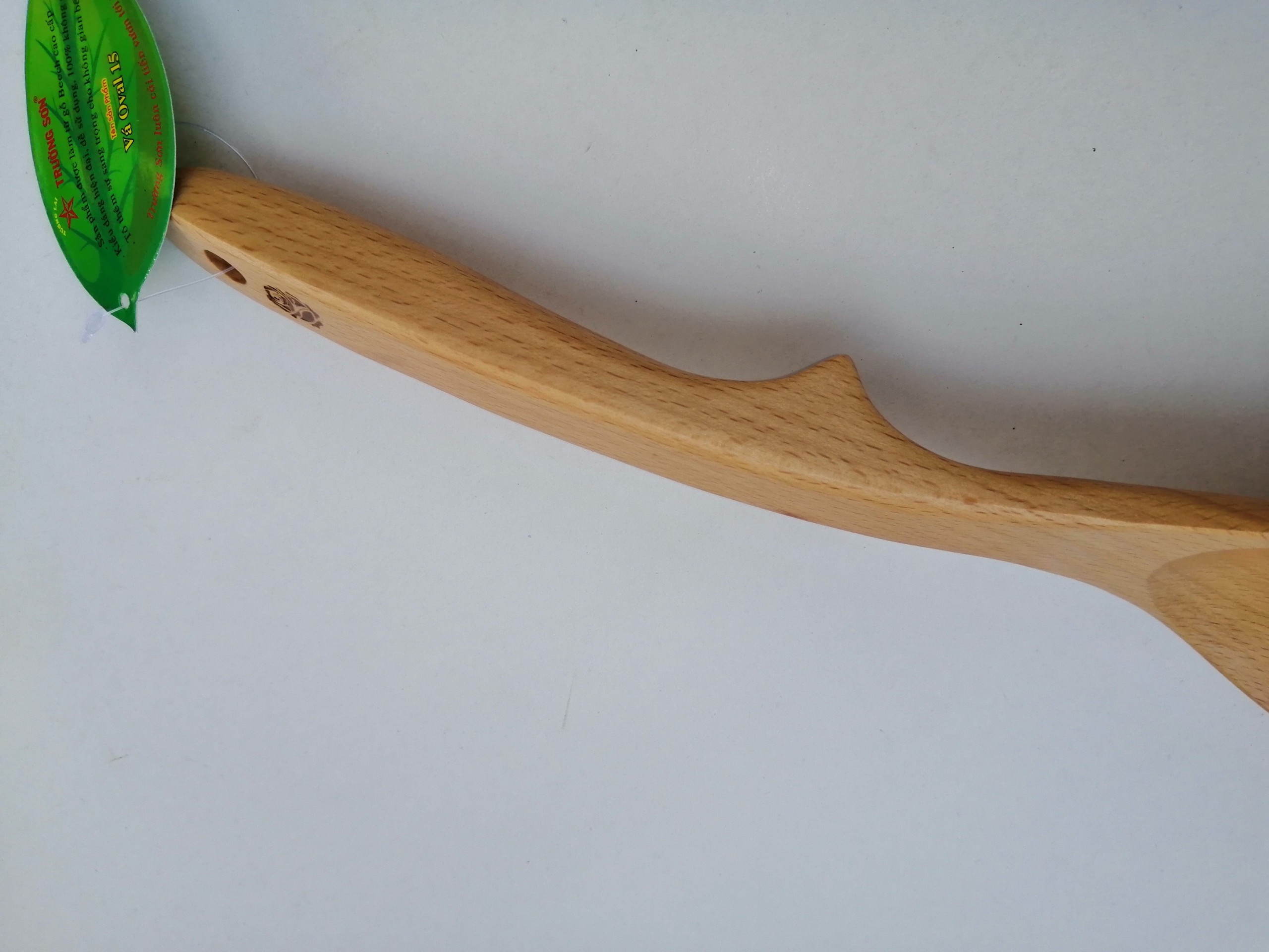 Muỗng Múc Canh Miệng Oval Có Đế Chân - Vá Gỗ Oval 15 ( 32 x 7.5 cm ) - Đồ Gỗ Nhà Bếp Thương Hiệu Trường Sơn