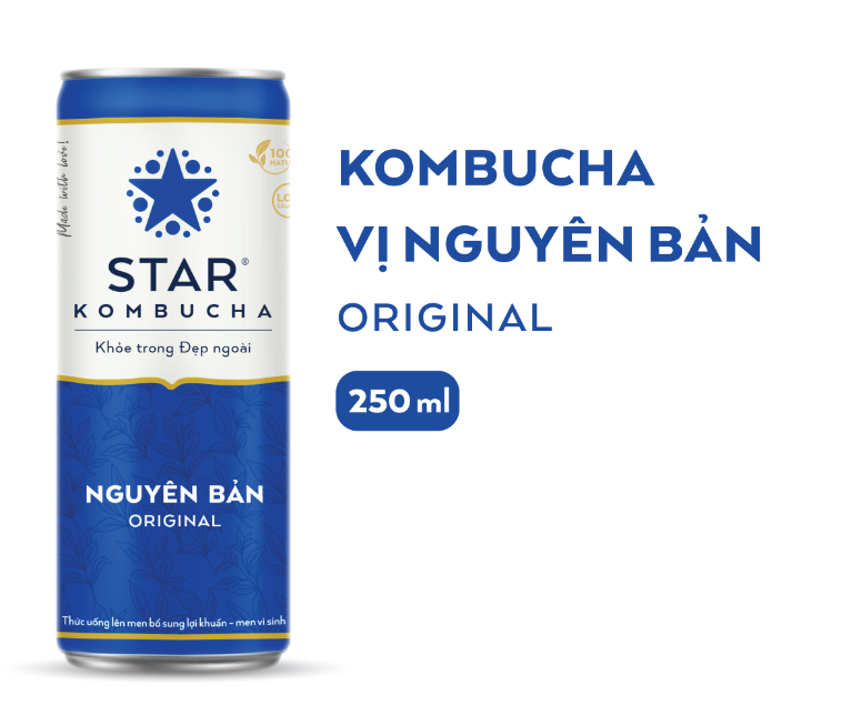 Thùng 12 lon STAR KOMBUCHA All-in-One (250ml/lon)