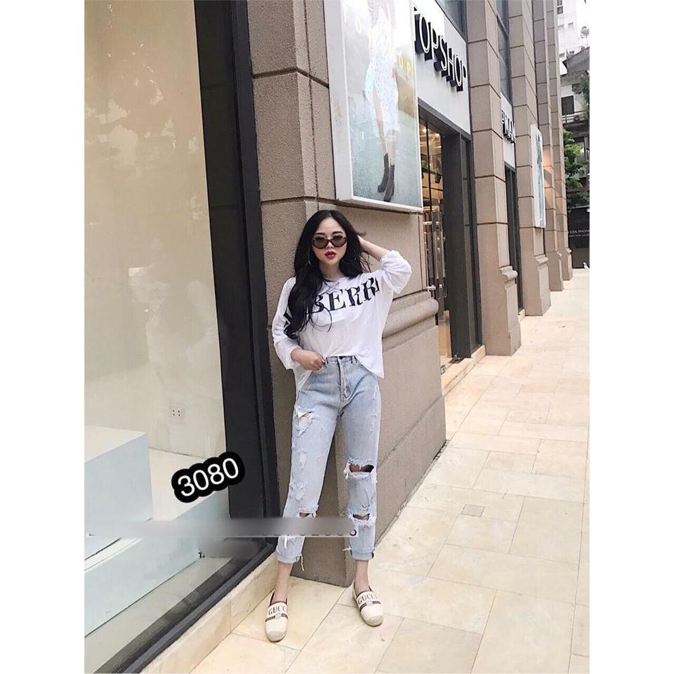 QUẦN BÒ RÁCH CÁ TÍNH MÃ 3080