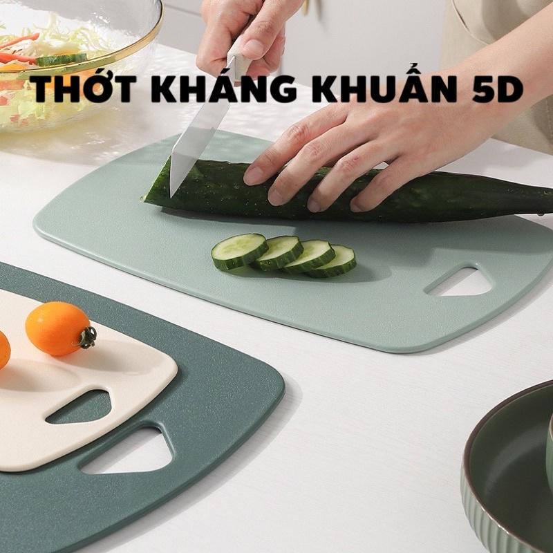 Thớt Nhựa Kháng Khuẩn Cao Cấp Chống Trơn Trượt &amp; Xước Bề Mặt Độ Cứng Tốt Thớt Thái Băm Nhựa Lúa Mạnh Chống Nấm Mốc