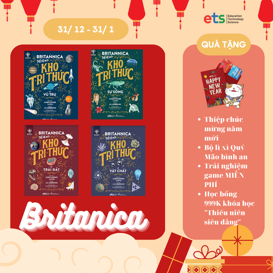 Combo Thế Giới Vận Hành: Britannica Thế Hệ Mới- Kho Tri Thức Về Vũ Trụ + Kho Tri Thức Về Vật Chất + Kho Tri Thức Về Trái Đất + Kho Tri Thức Về Sự Sống