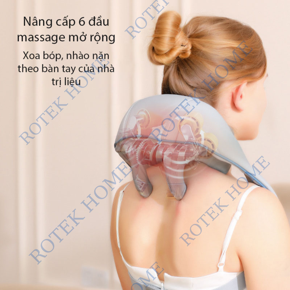 Máy Massage Cổ Vai Gáy 6D bản PRO - Mô Phỏng Kỹ Thuật Massage Số 8