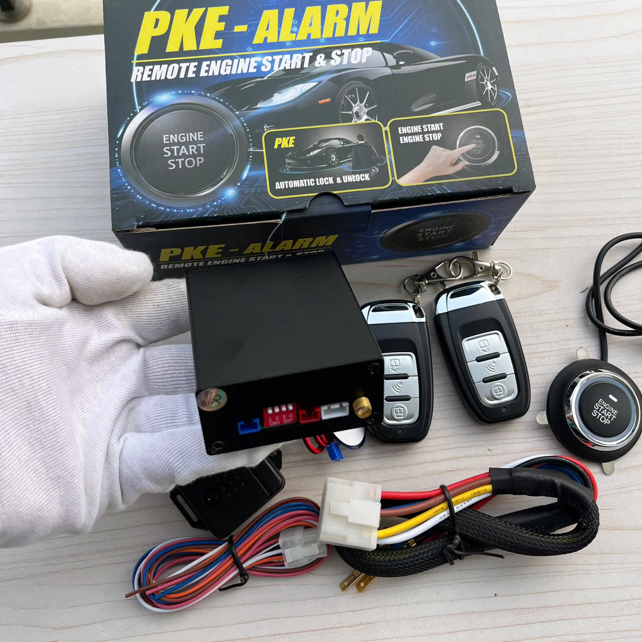 Bộ Đề Nổ Từ Xa Start Stop Ô Tô Có App Điện Thoại – Smart Key Khởi Động Xe Thông Minh Loại Xịn, ĐÈN TRANG TRÍ , ĐỒNG HỒ TREO  TƯỜNG