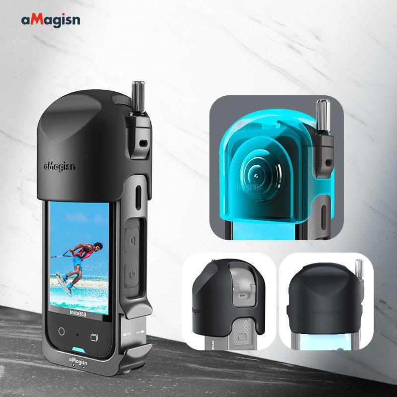 Đối với nắp bảo vệ ống kính Insta360 x3 cho các phụ kiện khung bảo vệ Insta360 x3