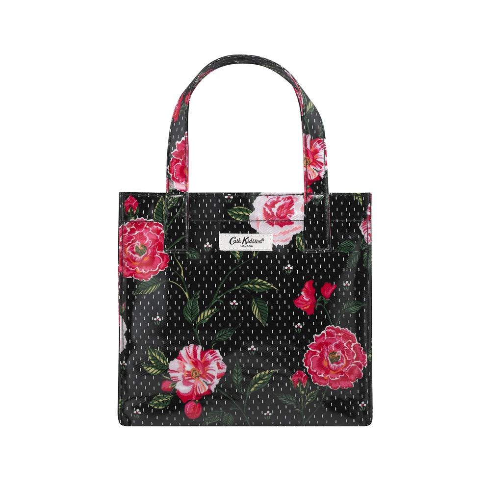 Cath Kidston - Túi đeo tay/Small Bookbag - Tea Rose Midscale - Black -1041927