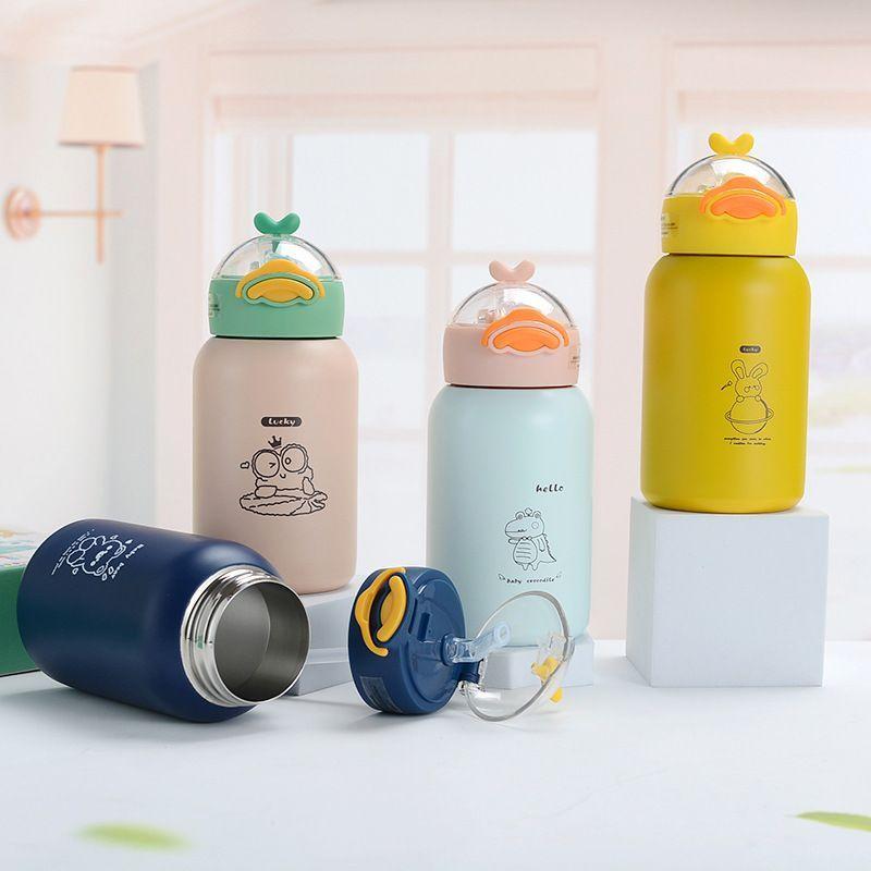 Bình Nước Giữ Nhiệt Inox Cao Cấp Hình Mỏ Vịt - Bình Đựng Nước Đi Học Cho Bé Xinh Xắn