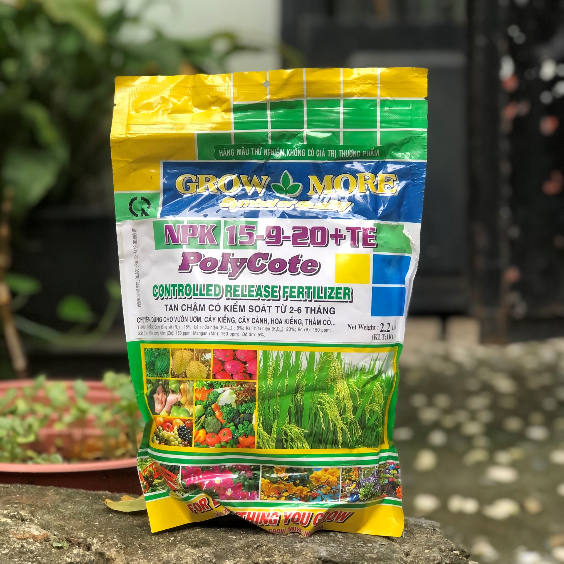 Phân bón Growmore NPK 15-9-20+TE 1kg Phát triển Rễ Thân Cành Lá