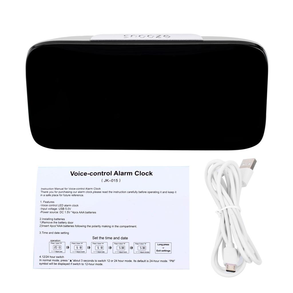 Mini Digital LCD  Dashboard Date Time Calendar Small Clock Blue