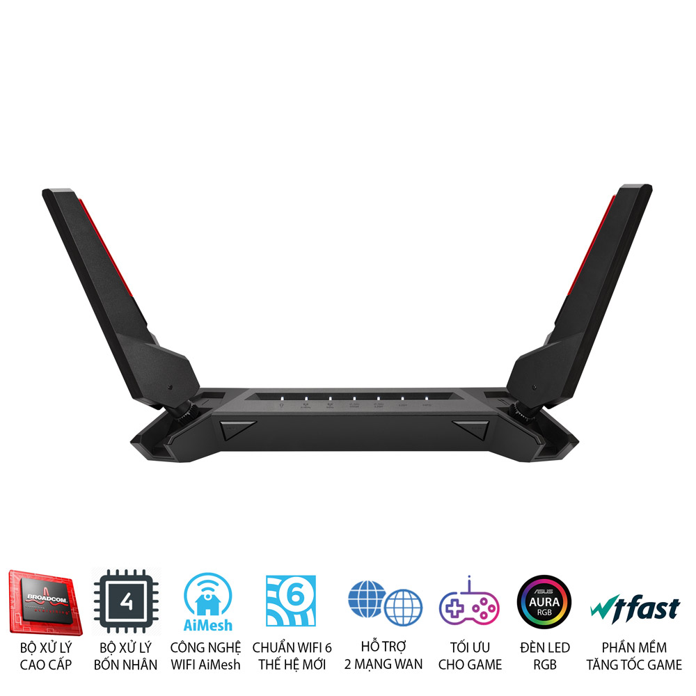 Router Wifi 6 Asus ROG Rapture GT-AX6000 Gaming AX6000Mbps - Hàng Chính Hãng