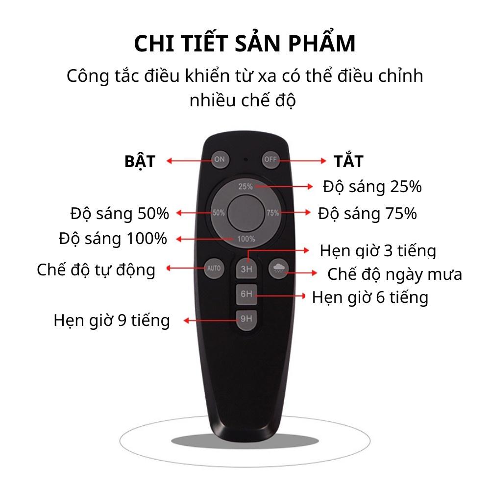 Đèn năng lượng mặt trời 100W BM-1-100W có điều khiển từ xa, Đèn led năng lượng mặt trời 100W