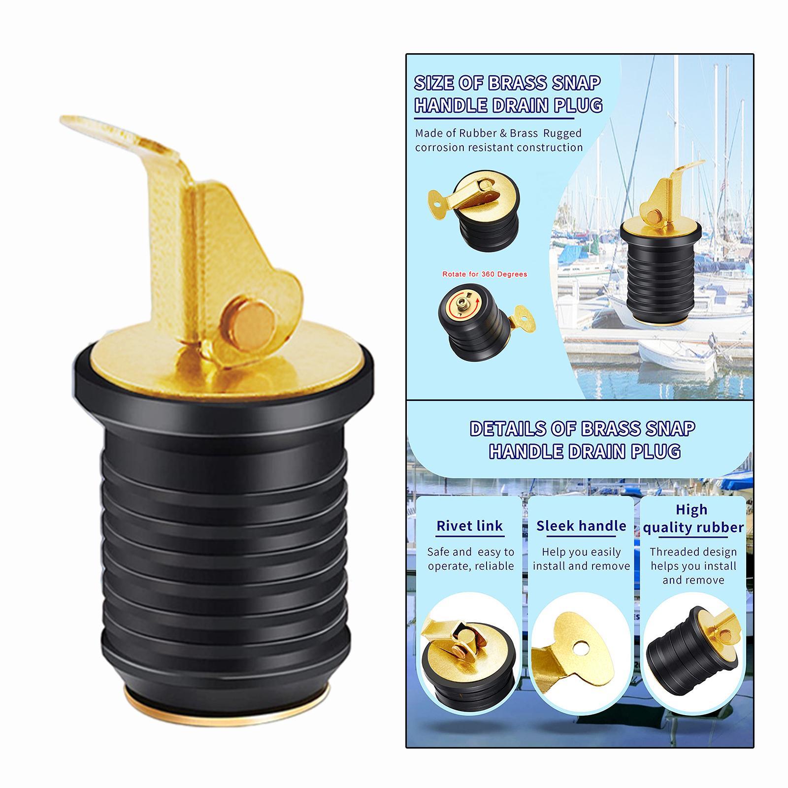 Snap-Handle Drain Plugs Direct Replaces Easy to Install Fit for Yacht 19mm