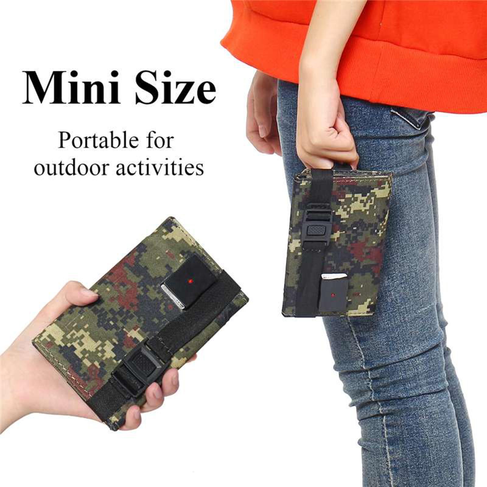 2023 Bộ pin mặt trời có thể gập lại 20W mới 5V USB Sunpower Pin mặt trời Gói ngân hàng Tấm năng lượng mặt trời chống nước cho đi bộ đường dài cắm trại ngoài trời Màu sắc: 5v 20w Đen