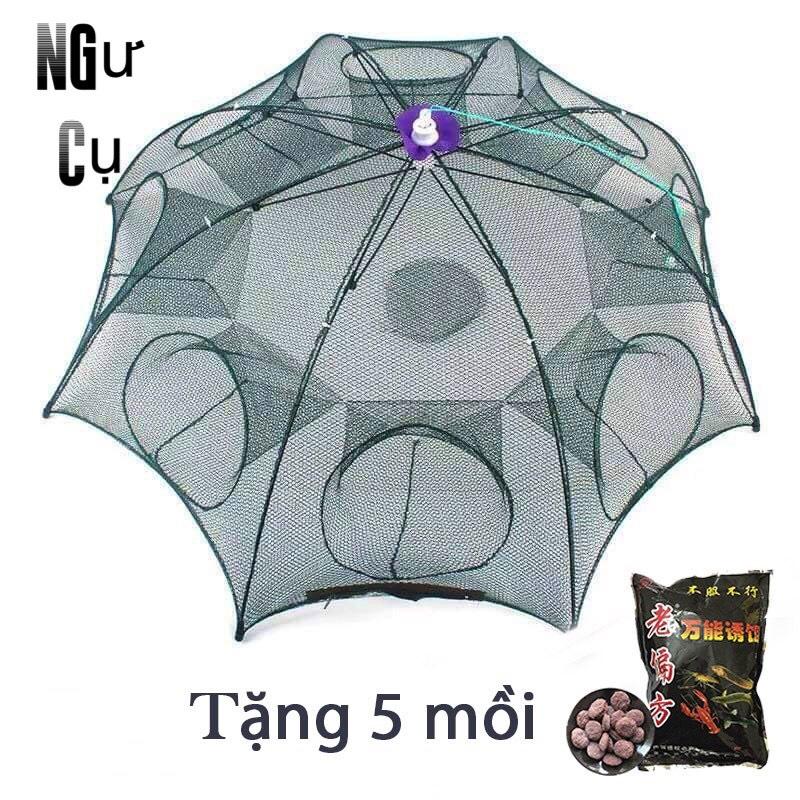 Combo 5 Lồng Bát Quái 8 cửa Tặng 5 Gói Mồi, Bắt Cá Tôm Lươn