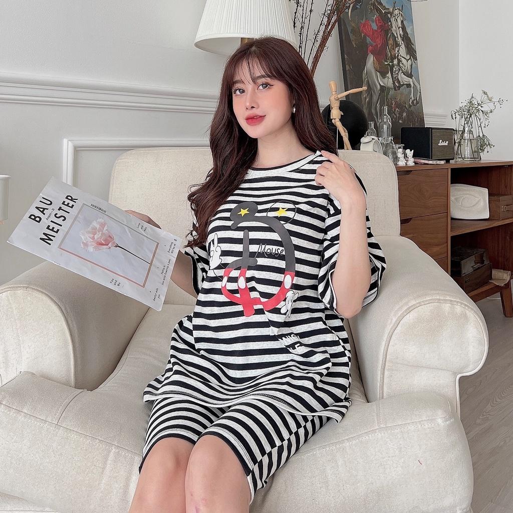 Đồ bộ lửng nữ mặc nhà - thời trang mới nhất - Chất liệu bozip Cotton cao cấp - ( Bộ Lửng Mouse - BL