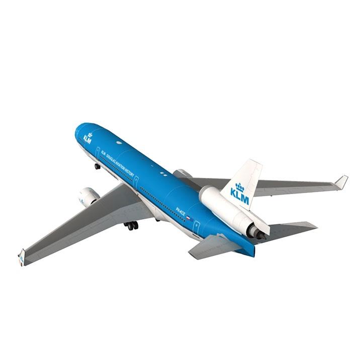 Mô hình giấy máy bay KLM MD-11 tỉ lệ 1/100