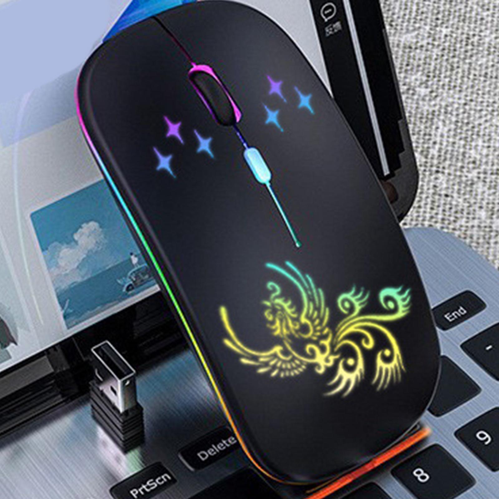 Wireless Mouse.0.2 2.4G Rechargeable for Laptop Notebook Desktop White