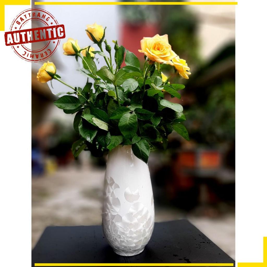 SIÊU RẺ VÀ ĐẸP- BÌNH CẮM HOA SIZE LỚN ,MEN KẾT TINH TRẮNG-SẢN XUẤT TẠI LÀNG NGHỀ TRUYỀN THỐNG BÁT TRÀNG