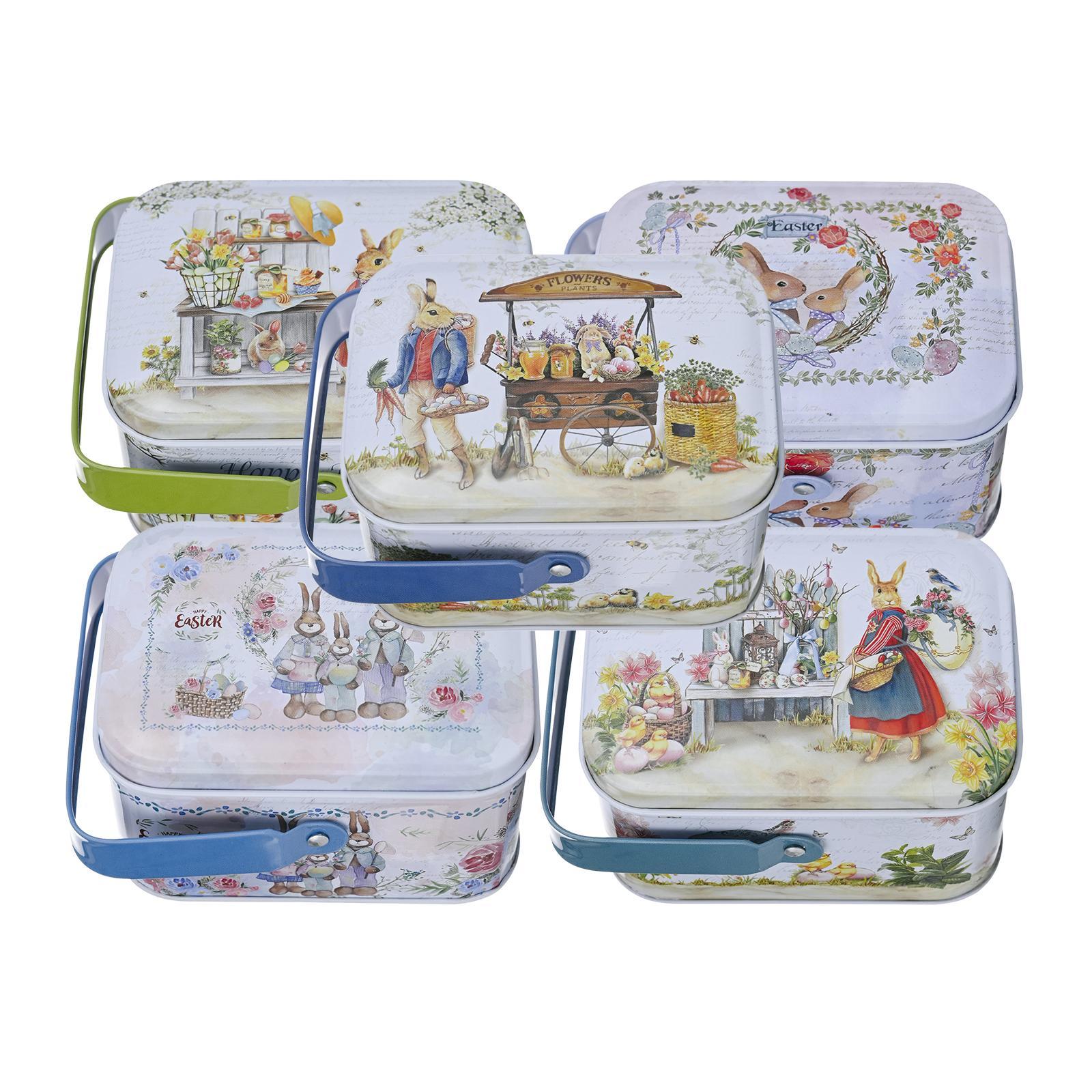 5Pcs Small Tin Boxes Sundries Organizer Storage Can for Wedding Decorations