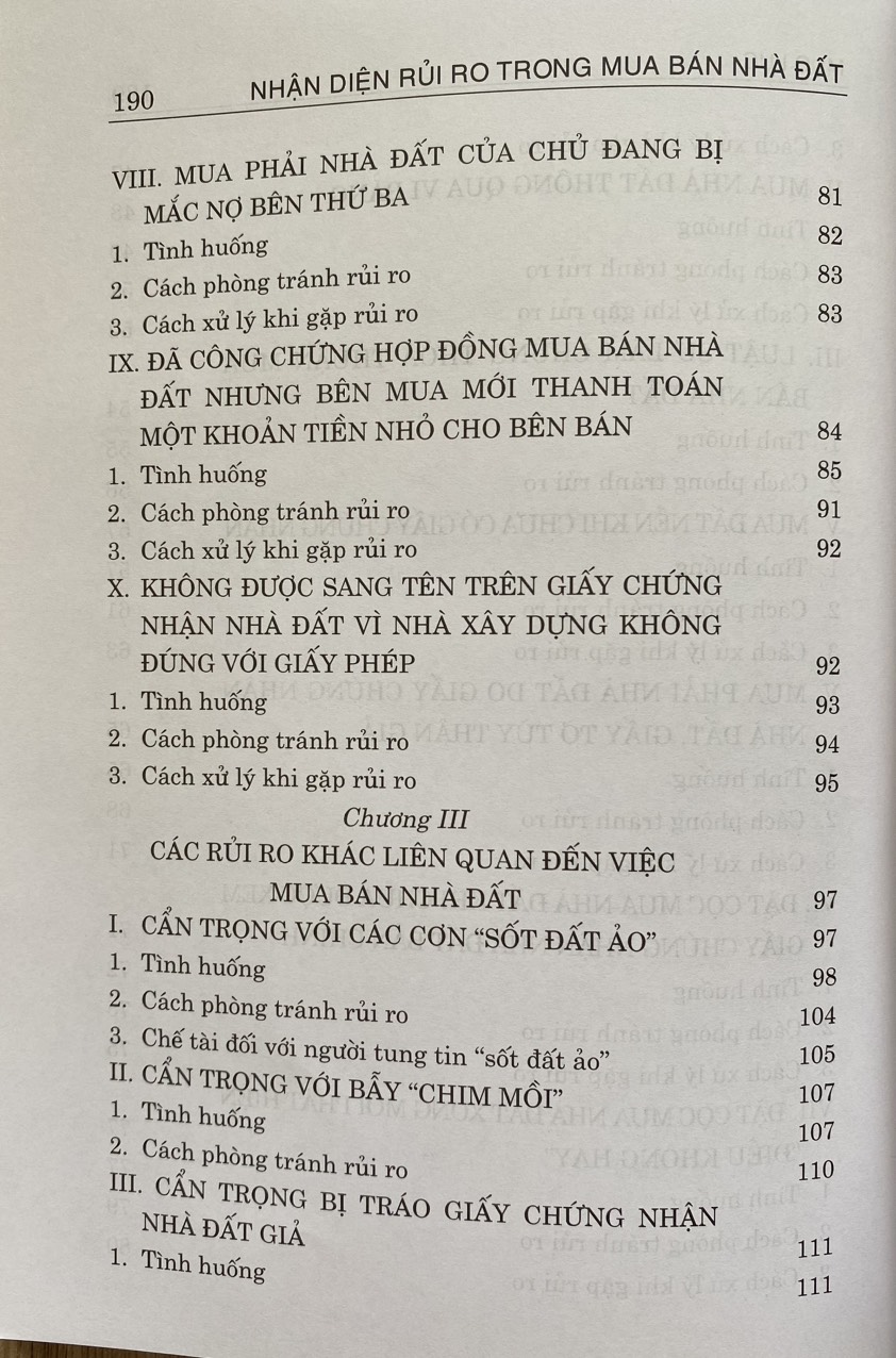 Nhận diện rủi ro trong mua bán nhà đất (Tái bản lần thứ nhất, có sửa chữa, bổ sung)