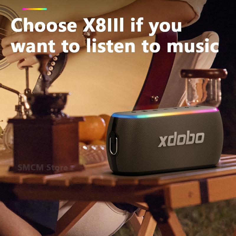 XDOBO X8 III 60W Di Động Đèn LED Nhiều Màu Sắc Loa Bluetooth Ngoài Trời Chống Nước TWS Âm Thanh Nổi Không Dây Nặng Loa Siêu Trầm Bàn Trò Chơi Âm Thanh Color: X8 Blue