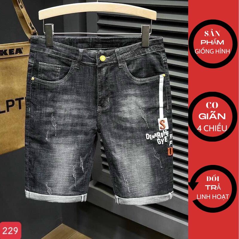 Quần short jean nam, chất vải bò co gian, trẻ trung cá tính VOZODO-229