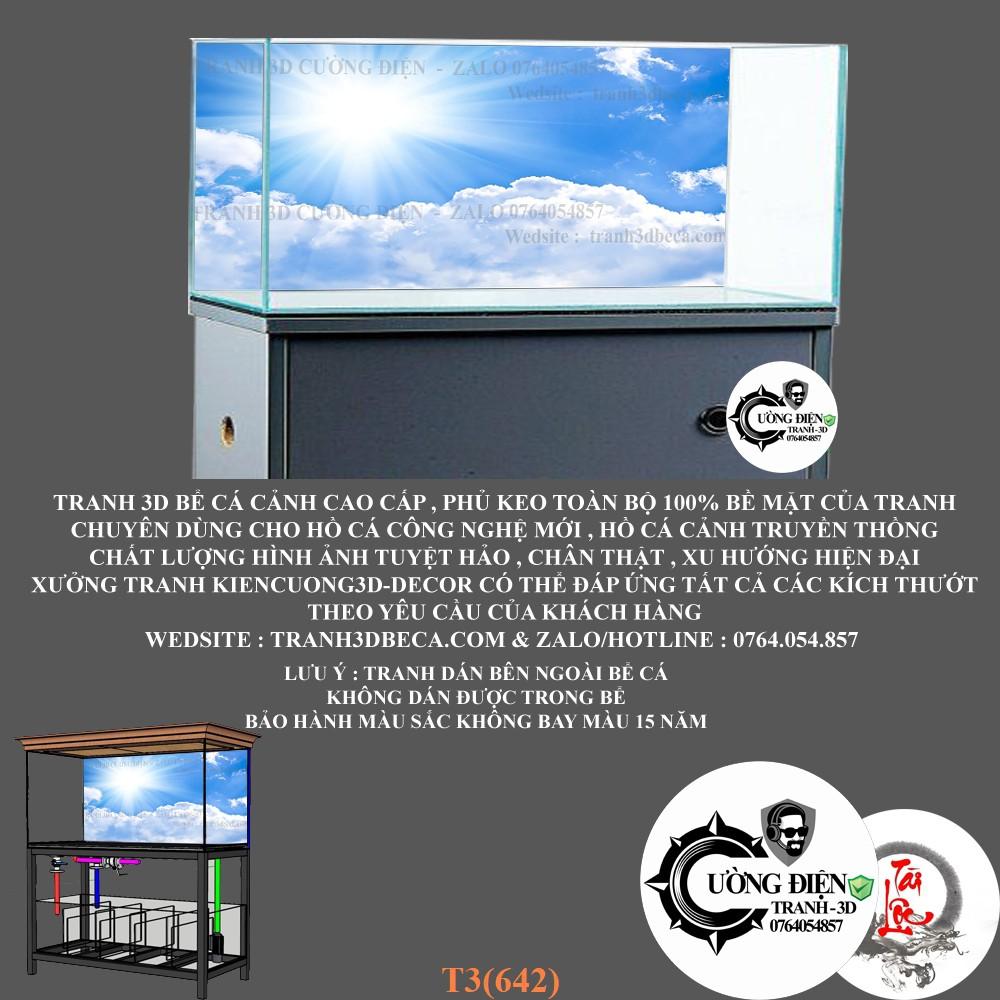 Tranh 3d dán hồ cá mẫu mã đa dạng có keo sẵn