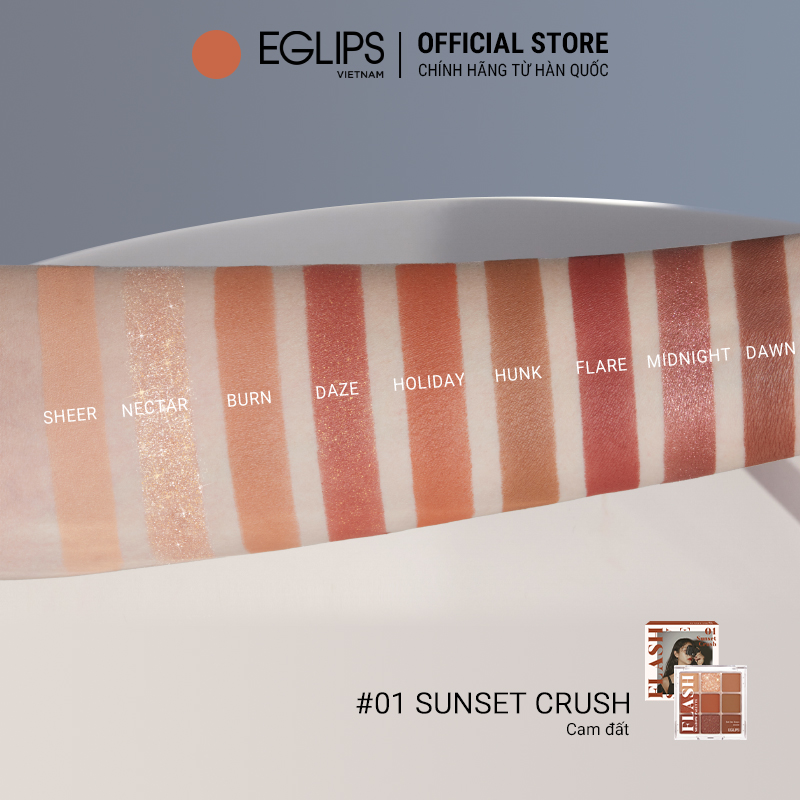 Bảng phấn mắt Eglips Flash Shadow Palette 8.1g – #01 Sunset Crush