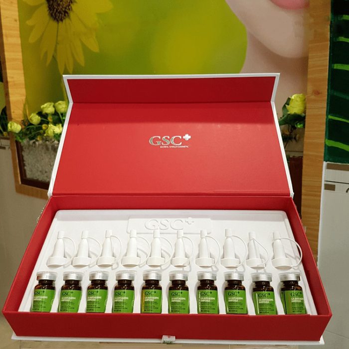 Tế bào gốc hỗ trợ sẹo, trẻ hoá da Hàn Quốc GSC GA ANTI AGEING AMPOULE, giúp xóa sẹo lồi, lõm, tái tạo cấu trúc da