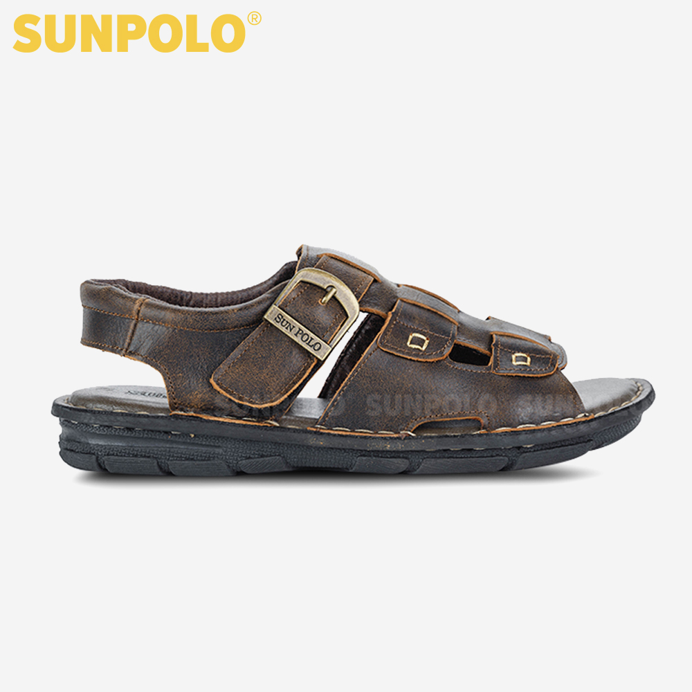 Giày Sandal Nam Da Bò Cao Cấp SUNPOLO SUSDA22