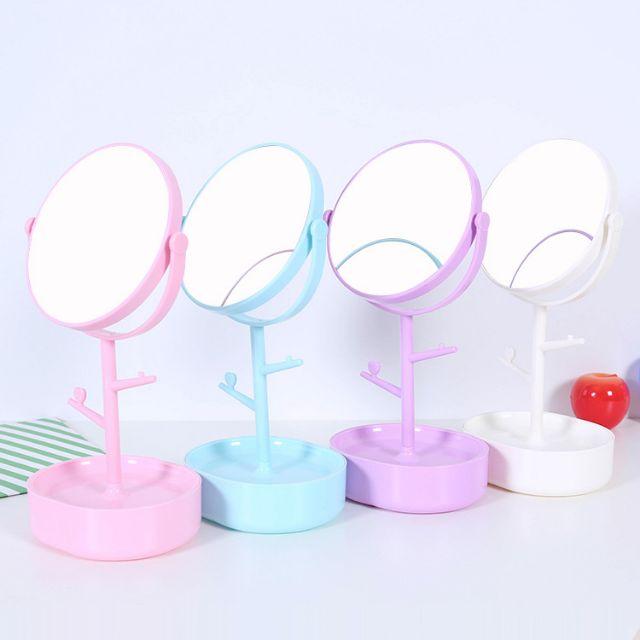 Gương để bàn kèm khay để phụ kiện