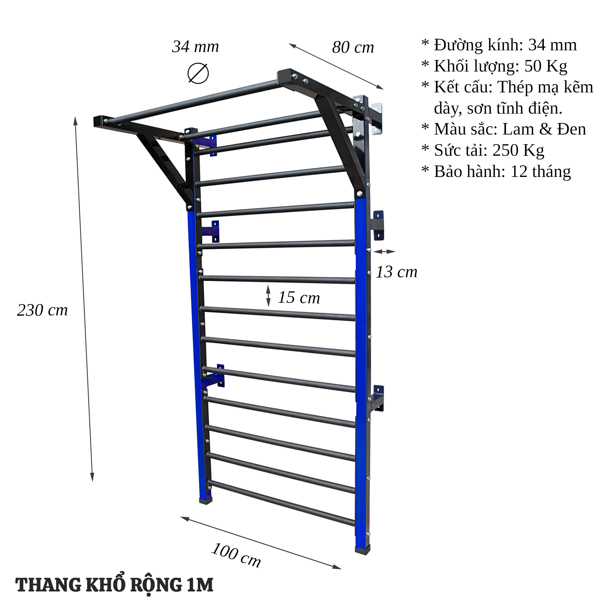 Thang gióng Yoga - Stall bars Pocorrys STY-08 (Yoga, Gym, Gymnastics