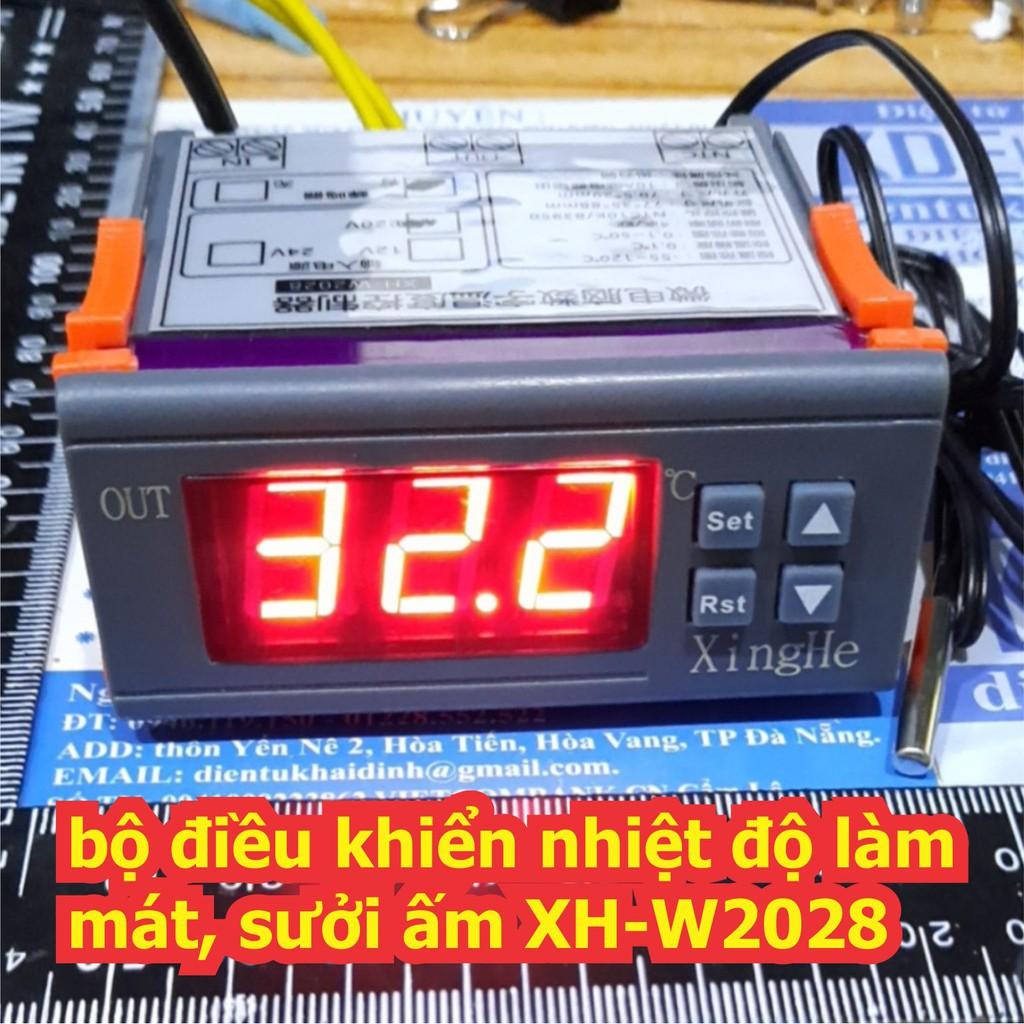Bộ điều khiển nhiệt độ làm mát, sưởi ấm themostat controller XH-W2028, áp vào 12Vdc 24Vdc 220VAC kde6606