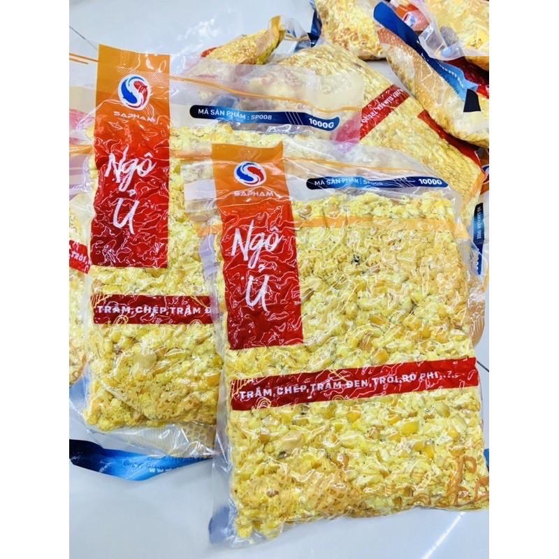 Mồi câu ngô ủ 1 gói = 1kg bắt cá trắm + chép + trôi + rô phi mồi siêu nhậy