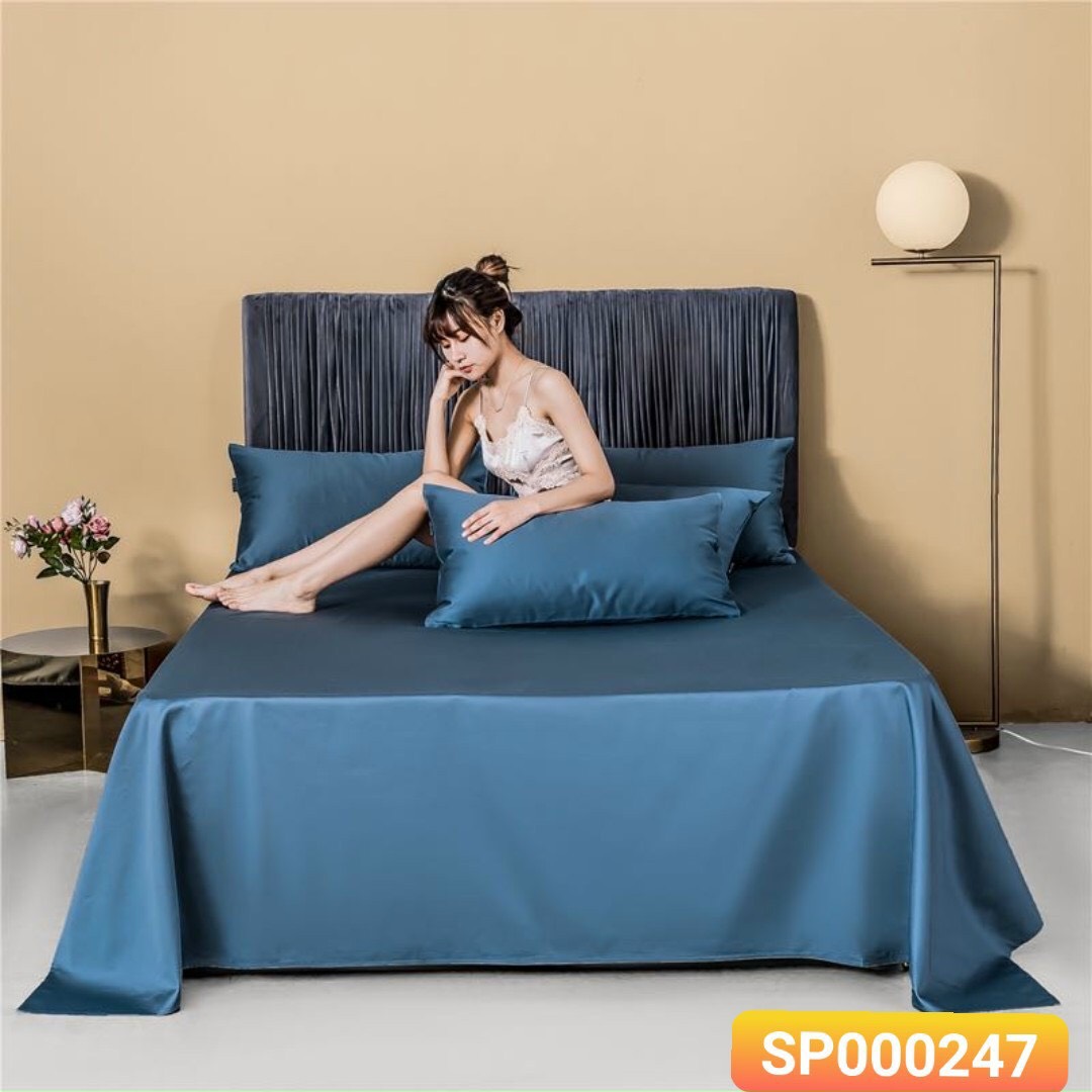 bộ ga drap gối lụa tencel 3 món nhiều màu nhiều size ( cỡ) giường