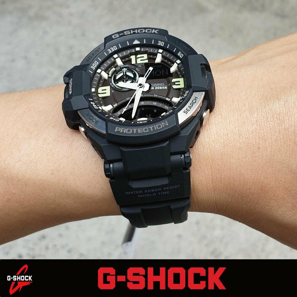 Đồng Hồ Nam Dây Nhựa Casio G-Shock GA-1000-1BDR Chính Hãng - La bàn - Nhiệt kế - GA-2000-5A Gravity Master