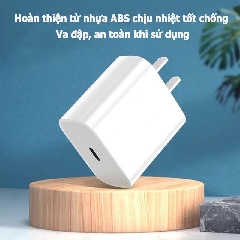 BỘ CỦ SẠC + CÁP SẠC NHANH 18W FOXCONN CỔNG TYPE C TO LIGHTNING