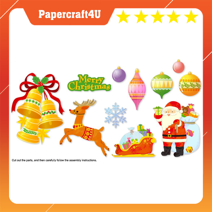 BỘ Stickers Trang Trí Lễ Hội GIÁNG SINH NOEL Santa Claus Christmas