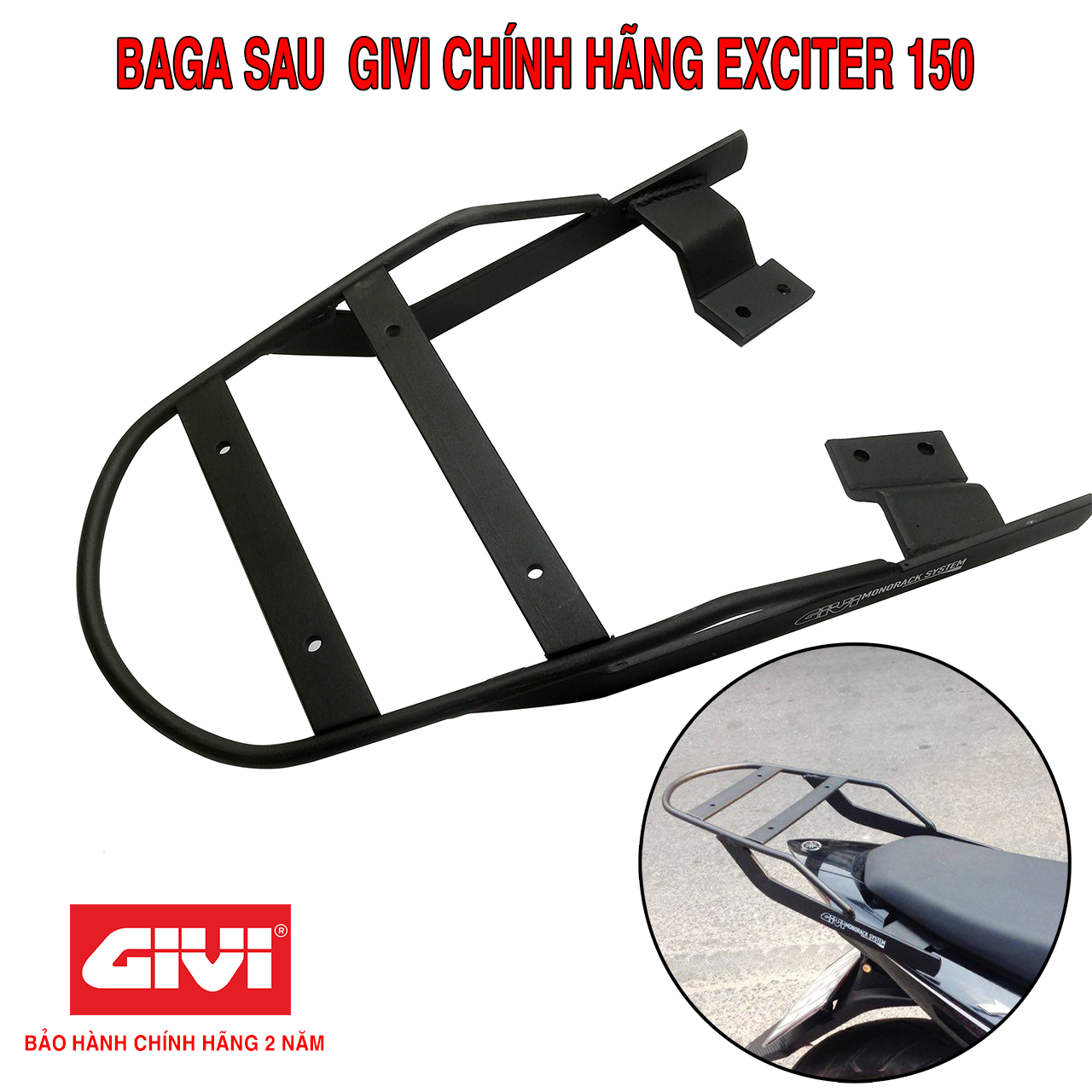 Baga Sau Givi Cho Xe Exciter 150 Chắc Chắn Dùng Chở Đồ Và Gắn Thùng Sau Hàng Chính Hãng