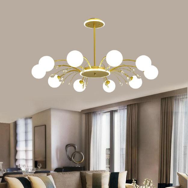 Đèn chùm  loại 10 bóng cao cấp trang trí nhà cửa độc đáo - kèm bóng LED chuyên dụng.