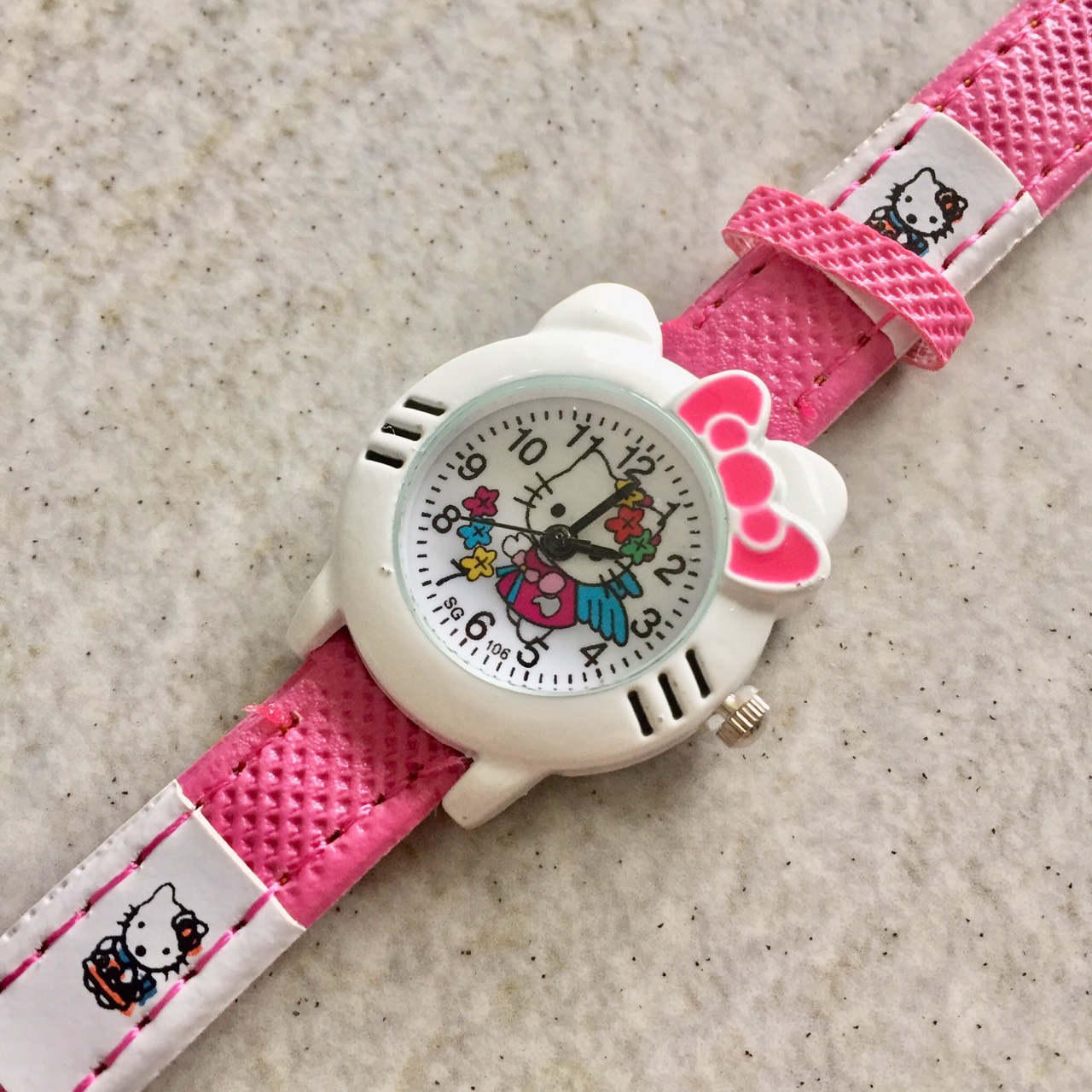 Đồng hồ trẻ em hình hello kitty cho bé gái - kitty1hongdo