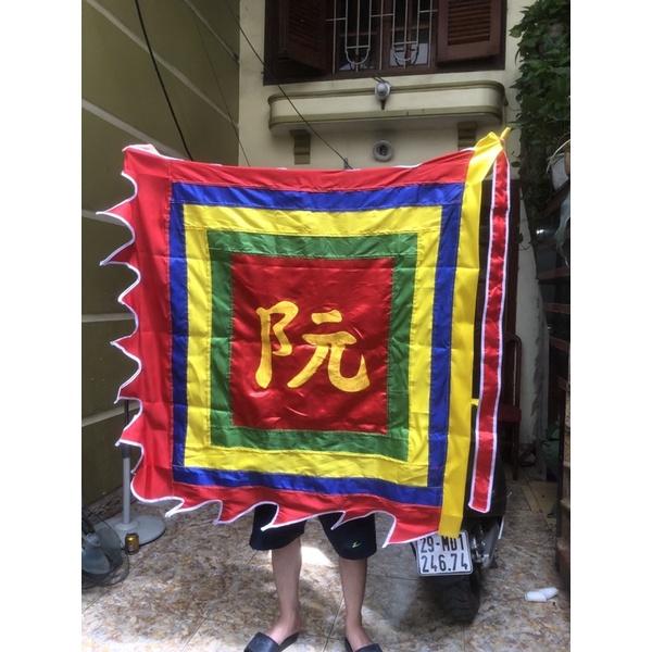 Cờ thần thêu chữ dòng họ, cờ thần thêu chữ dòng họ Nguyễn 1,5 x1,5m