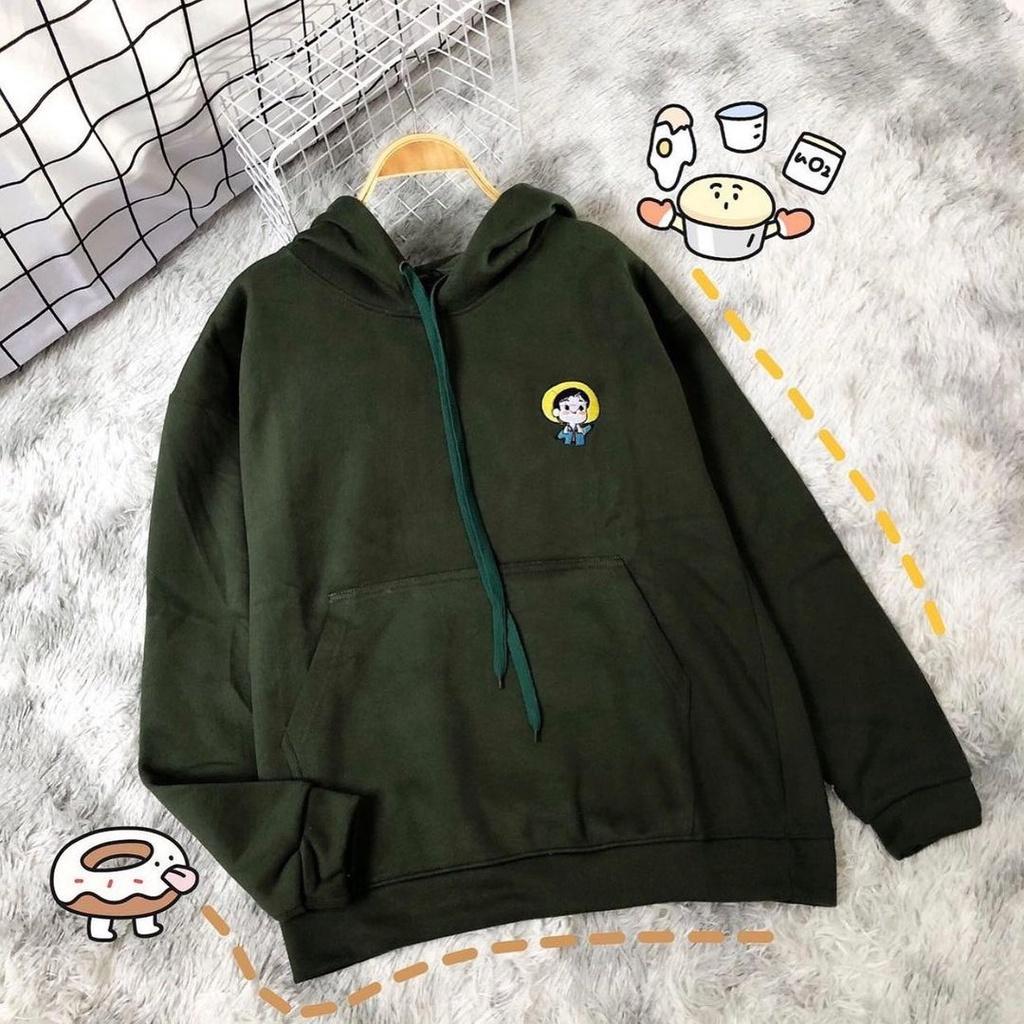 Áo hoodie nỉ nam nữ MEANSTORE hd unisex có mũ form rộng phong cách Hàn Quốc