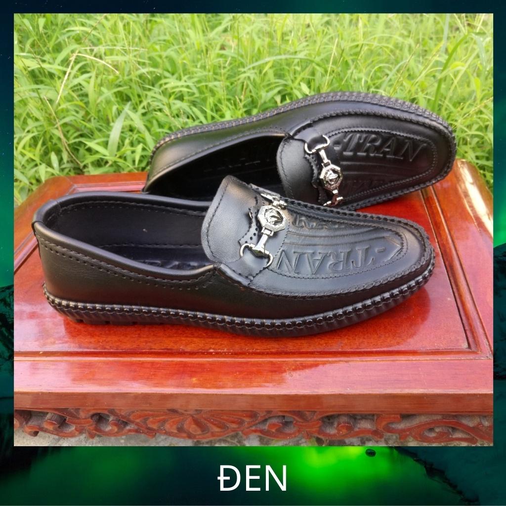 Giày lười nam,giày da nam mã K221 hàng thủ công tinh xảo cao cấp việt nam,chất liệu da bò với 3 màu đen,nâu mận,vàng bò