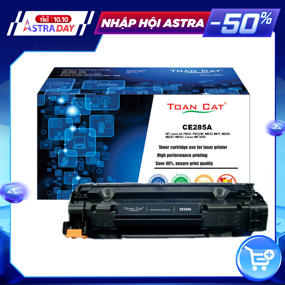 Hộp mực in Toàn Cát - CE285A dùng cho máy in HP LaserJet P1102, P1102W, M1132 MFP, M1210, M1212, M1130, Canon MF3010 - HÀNG CHÍNH HÃNG