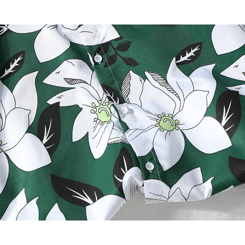 Áo Sơ Mi Tay Ngắn Dáng Rộng In Hoa Thời Trang Mùa Hè Cho Nam